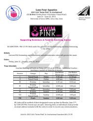 'Swim Pink' A+ Invitational - Invite REV - Iowa Swimming