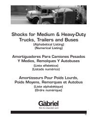 amortisseurs pour poids lourds, semi-remorques et autobus - Gabriel