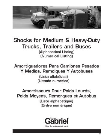 Heavy Truck Application Guide - Gabriel