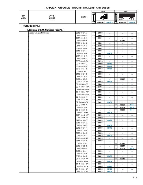 Heavy Truck Application Guide - Gabriel