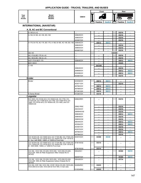 Heavy Truck Application Guide - Gabriel