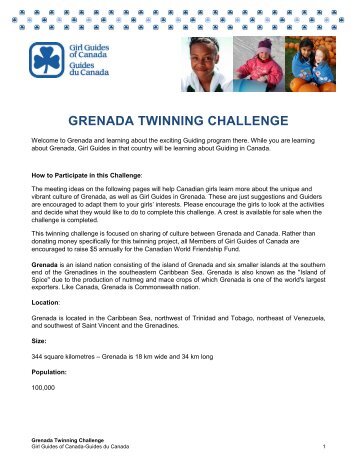 Download Grenada Twinning Challenge - Girl Guides of Canada.