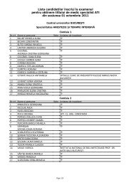 Lista candidaÈilor Ã®nscriÈi la examenul pentru obtinere titlului de ...