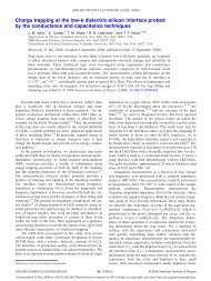 Charge trapping at the low-k dielectric-silicon ... - Tony F. Heinz