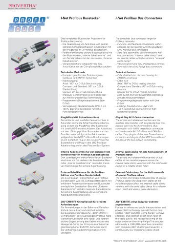 I-Net Profibus Busstecker I-Net Profibus Bus Connectors