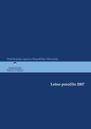 Letno poročilo 2007 - Veterinarska uprava Republike Slovenije