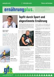 Topfit durch Sport und abgestimmte Ernährung - (GfE) e.V.