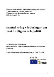 Personer frÃ¥n religiÃ¶sa samfund (kristna och muslimer),