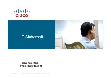 Fachvortrag IT-Sicherheit (Stefan Meier, Cisco)