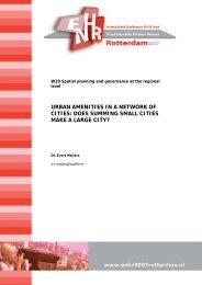 urban amenities in a network of cities - ENHR 2007 Rotterdam