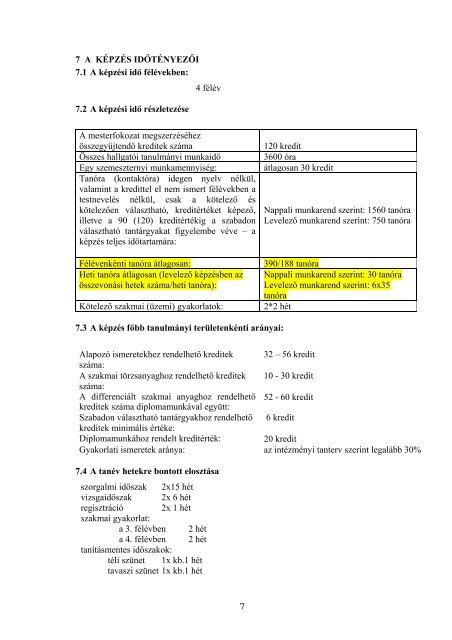 Az MSc szak tanterve - HadtudomÃ¡nyi Ã©s HonvÃ©dtisztkÃ©pzÅ Kar ...