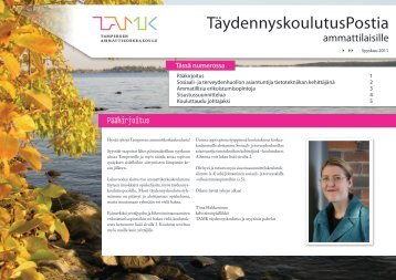 Syyskuu 2011 - Tampereen ammattikorkeakoulu