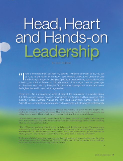 Head, Heart & Hands-On Leadership - College of Licensed Practical ...