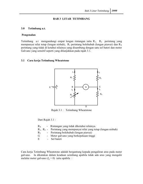 BAB 3 LITAR TETIMBANG 3.0 Tetimbang a.t. Pengenalan ...