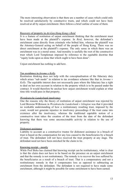 England's dreaming equity, trust and conscience - alastairhudson.com