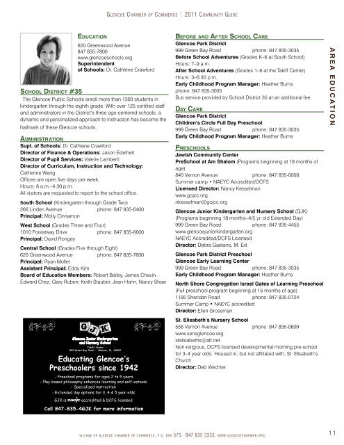 2011 Glencoe Community Guide - Pioneer Press Communities Online