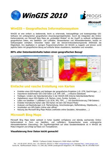 WinGIS 2010 - PROGIS Software  GmbH