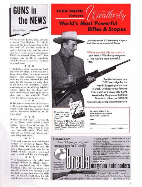 GUNS Magazine September 1956