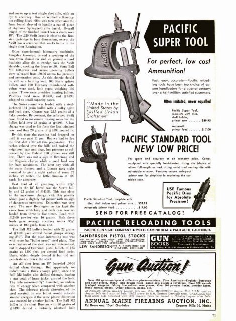 GUNS Magazine September 1956