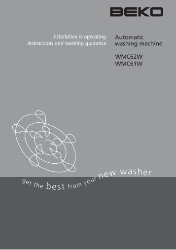 WMC62W WMC61W Automatic washing machine - Around Town Flats