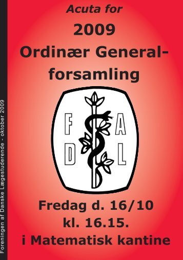 2009 Ordinær General- forsamling - fadl.dk
