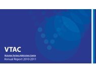 Download the 2010-2011 Annual Report - VTAC