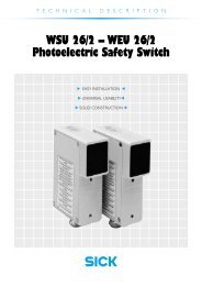 WSU 26/2 â WEU 26/2 Photoelectric Safety Switch