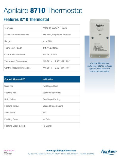 8710 THERMOSTAT