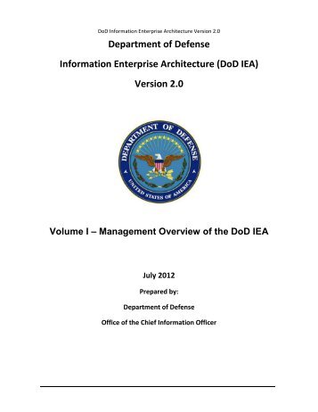 DoD IEA v2.0 - Chief Information Officer