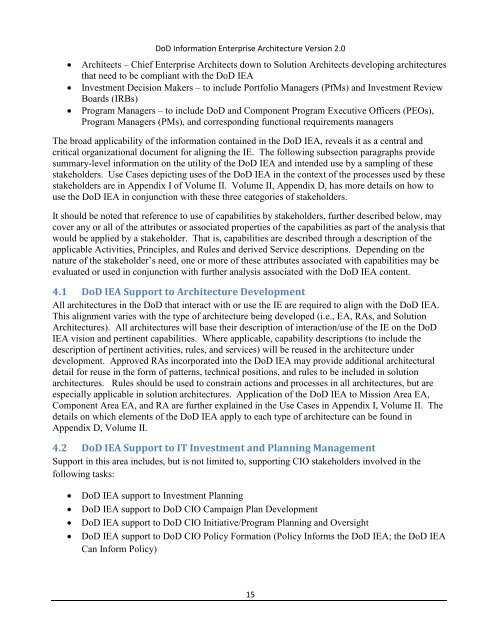 DoD IEA v2.0 - Chief Information Officer