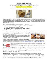 No Knead Bread Handout & Recipes - Peace of Preparedness