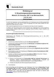 EGV 28.11.2007 Einladung - Gemeinde Anwil