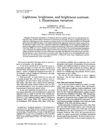 Lightness, brightness, and brightness contrast: 1. Illuminance variation