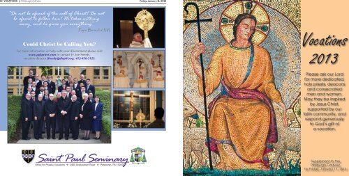 Vocations 1.11.13.pdf - Diocese of Pittsburgh