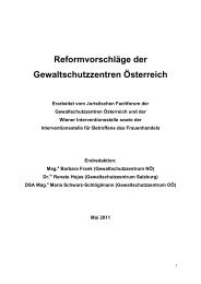 Reformvorschläge der Gewaltschutzzentren Österreich