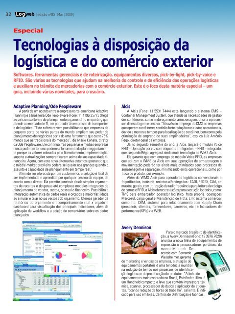 EdiÃ§Ã£o 85 download da revista completa - Logweb