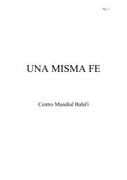 UNA MISMA FE - Bahá'í - Puerto Rico