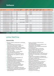 Software prime WebTime - primion Technology AG