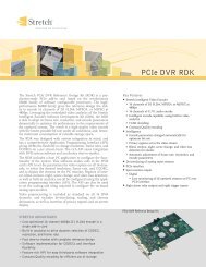 PCIe DVR RDK - Stretch Inc