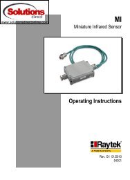 Raytek MI Series Noncontact Infrared Temperature ... - Solutions Direct