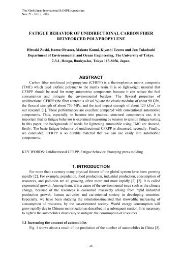 fatigue behavior of unidirectional carbon fiber reinforced ... - Takahashi