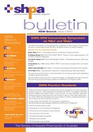 SHPA NSW Branch Newsletter - The Society of Hospital ...