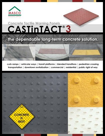 CASTinTACTÂ® Precast Concrete Tactile Warning Panels - masco.net