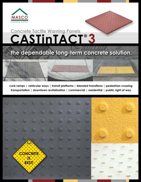 Castintacta Precast Concrete Tactile Warning Panels Masco Net