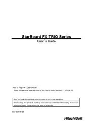 StarBoard FX-TRIO Series - Hitachi Interactive Whiteboards and ...