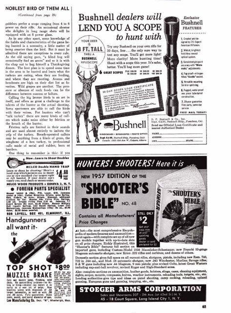 GUNS Magazine October 1956