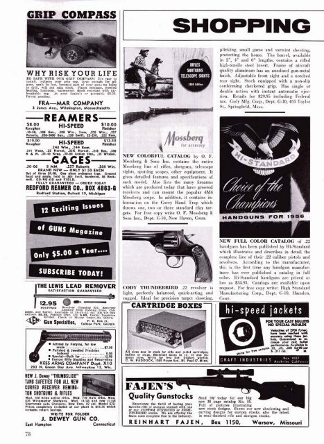 GUNS Magazine October 1956
