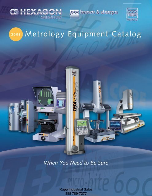 Metrology Equipment Catalog - Rapp Industrial Sales