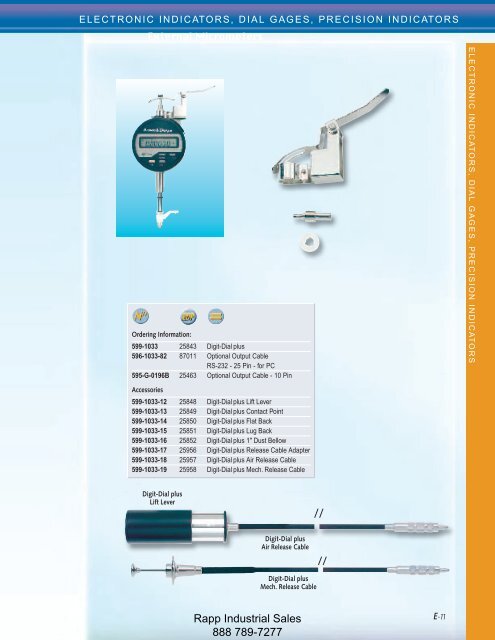 Metrology Equipment Catalog - Rapp Industrial Sales