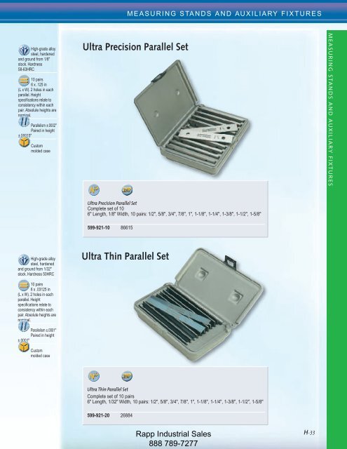 Metrology Equipment Catalog - Rapp Industrial Sales